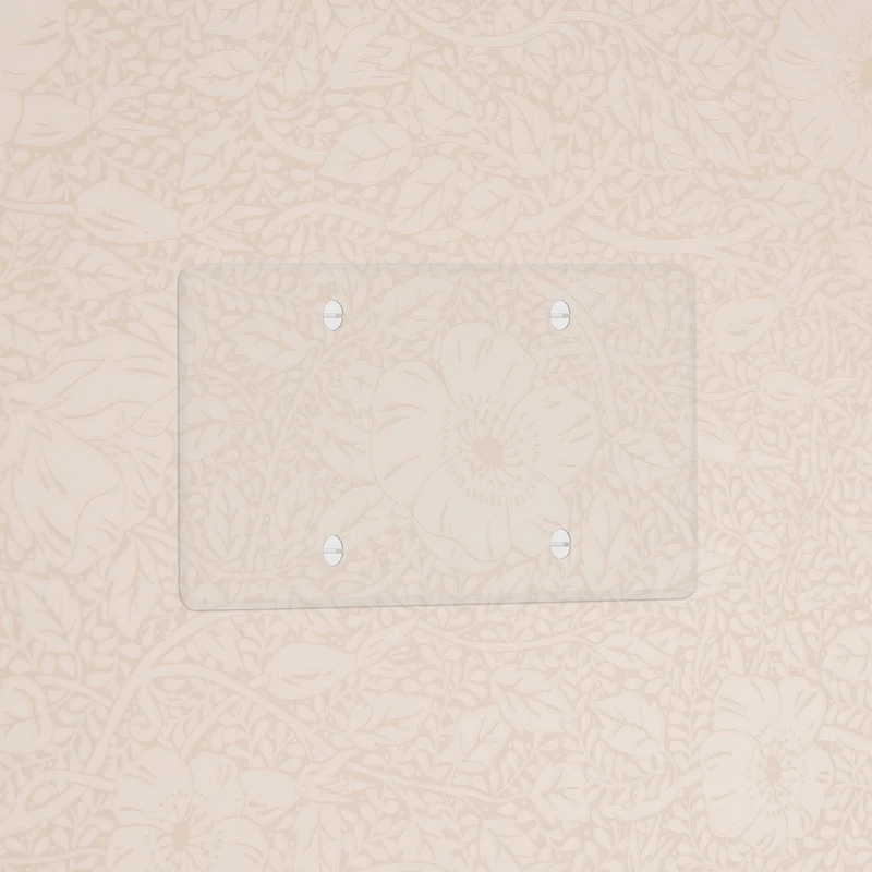 Kew Double Blank Plate - Clear | White
