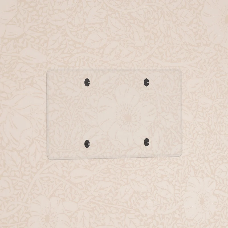 Kew Double Blank Plate - Clear | Black
