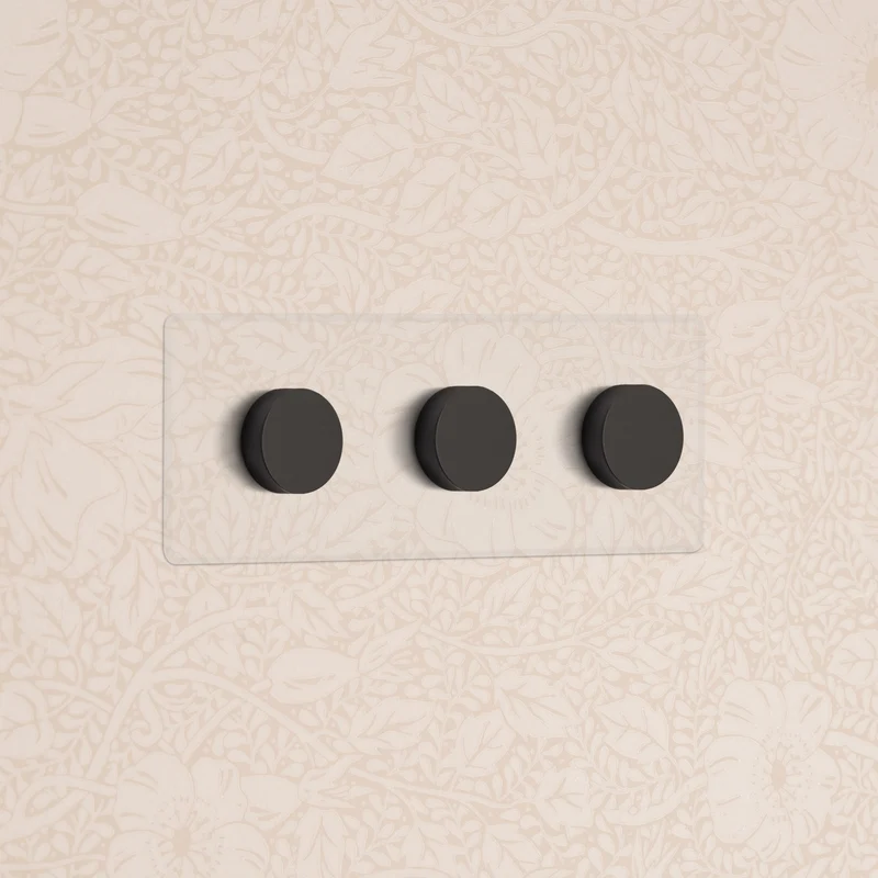 Kew Triple 3x Dimmer Switch - Clear Bronze