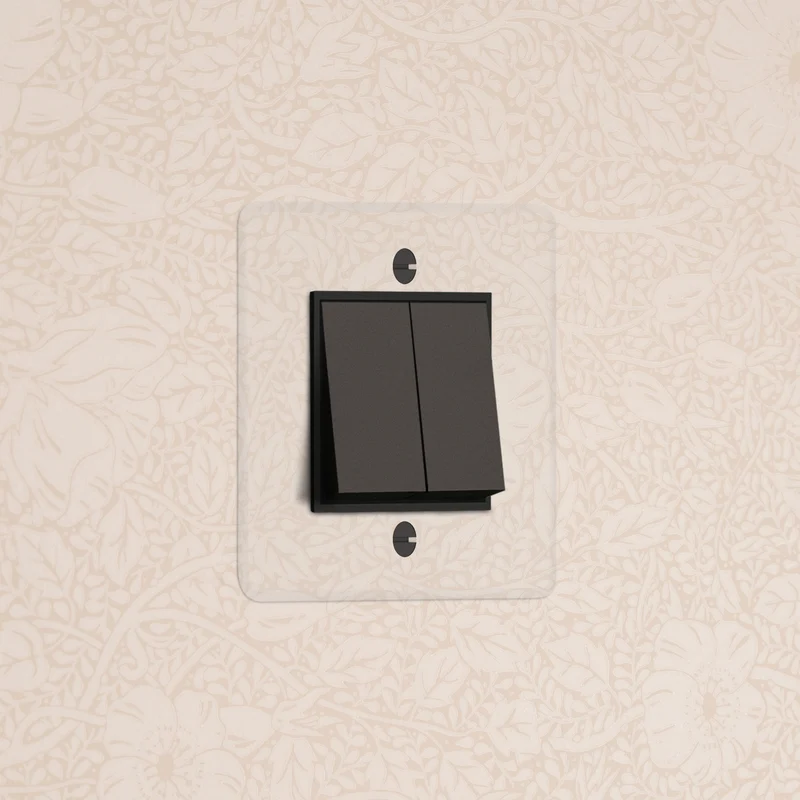 Kew Single 2x Rocker Switch - Clear Bronze | Black
