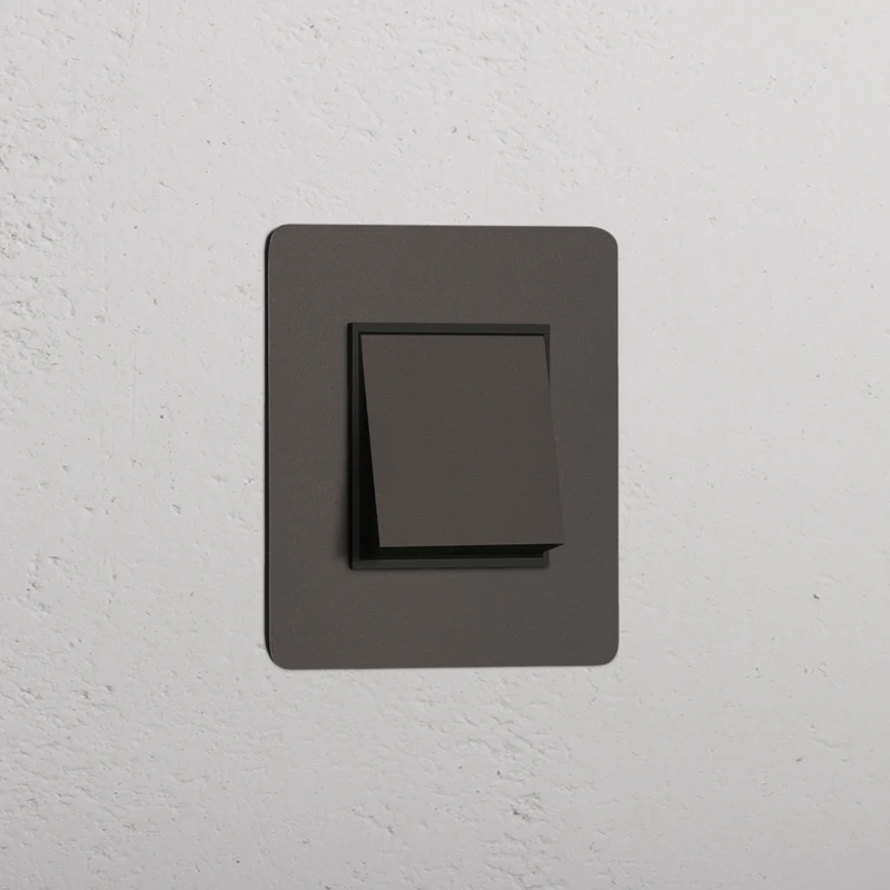 Kew Single Rocker Switch - Bronze | Black