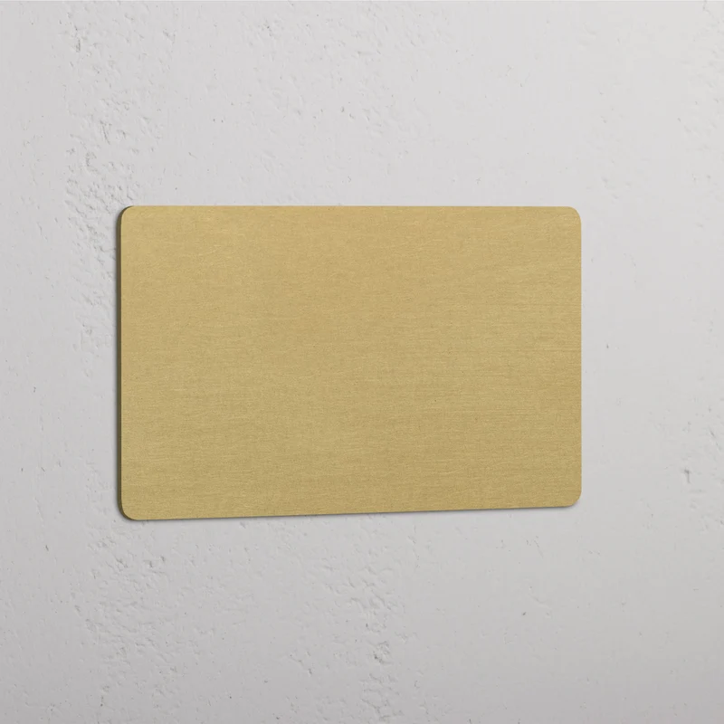 Kew Double Blank Plate - Antique Brass
