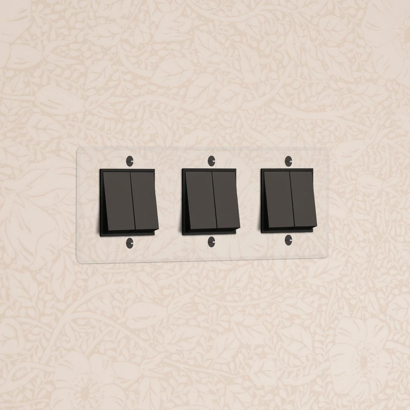 Kew Triple 6x Rocker Switch - Clear Bronze | Black