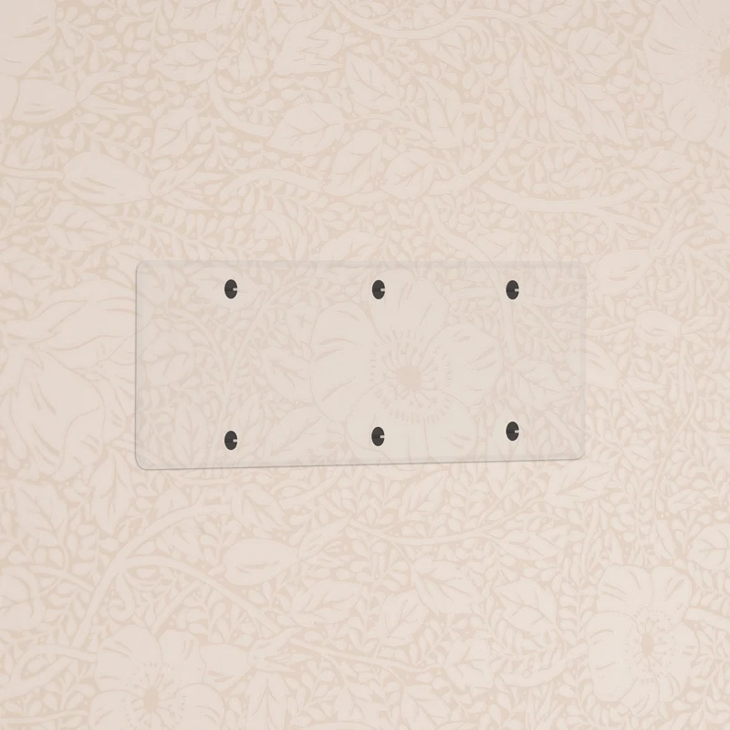 Kew Triple Blank Plate - Clear | Black