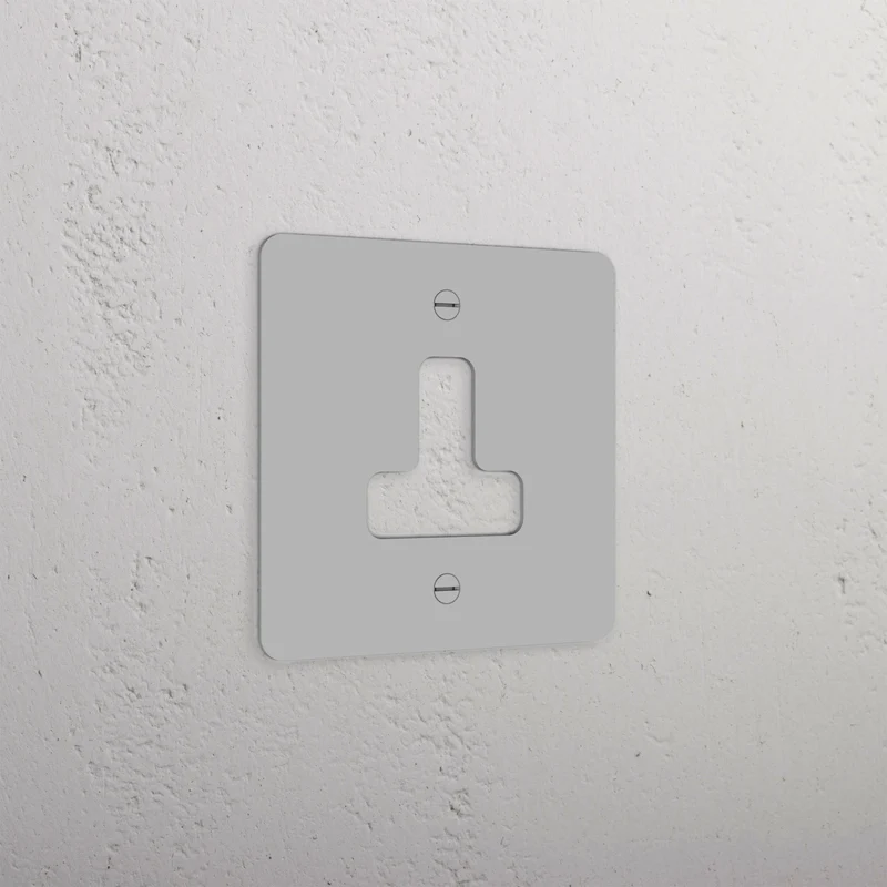 Single Unswitched Socket Plate - Paintable