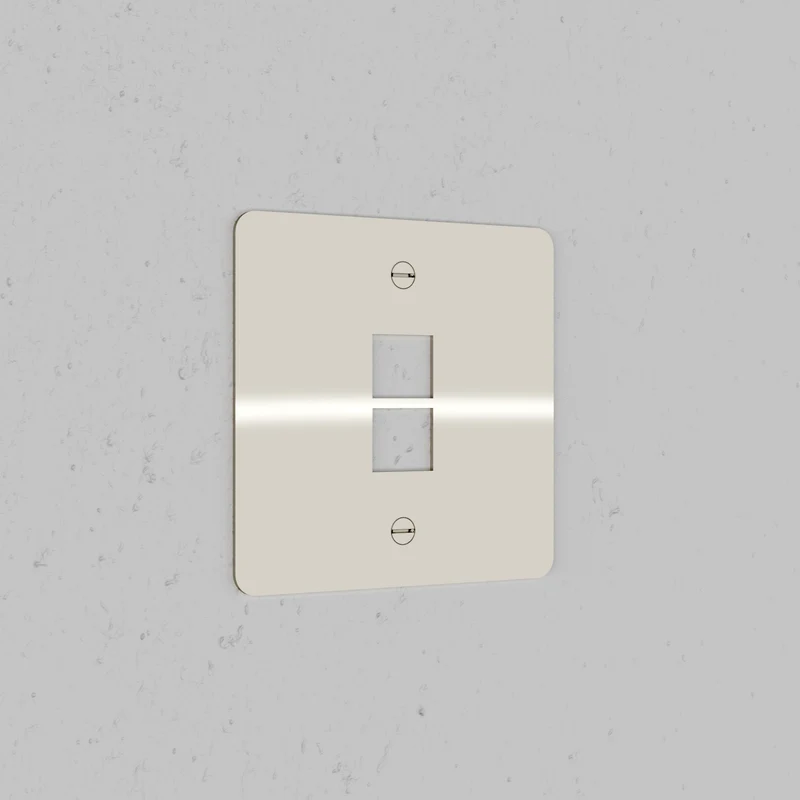 Single 2x Keystone Plate - Polished Nickel