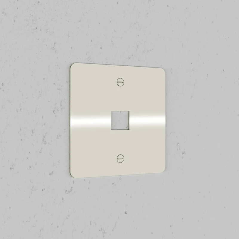 Single 1x Keystone Plate - Polished Nickel