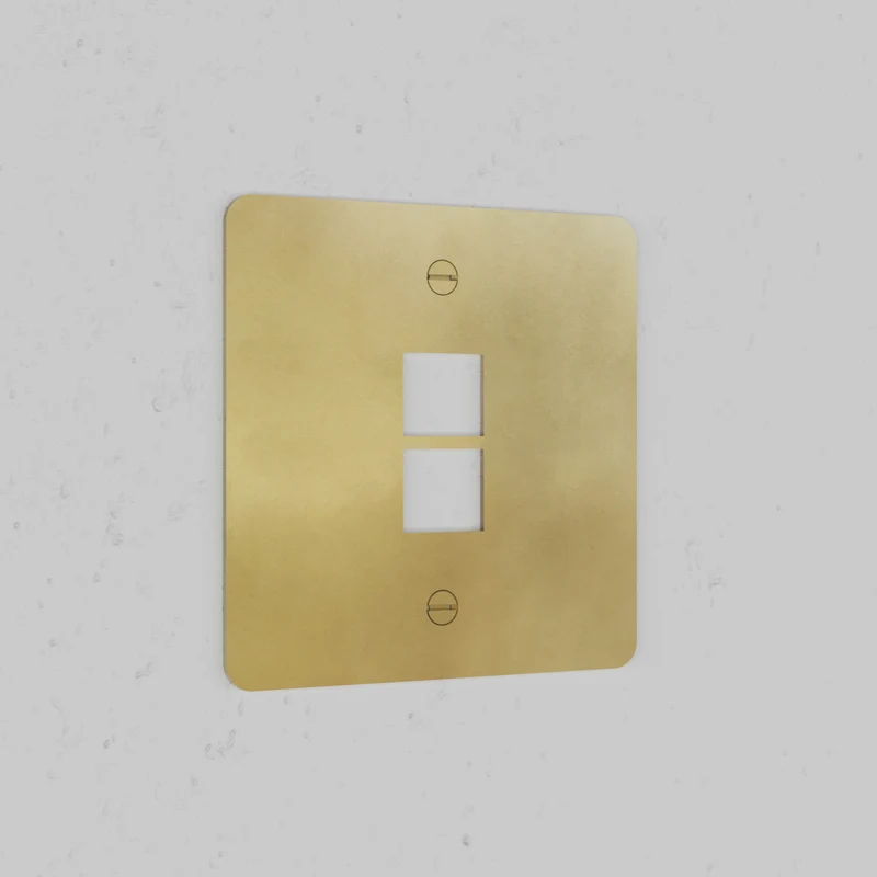 Single 2x Keystone Plate - Antique Brass