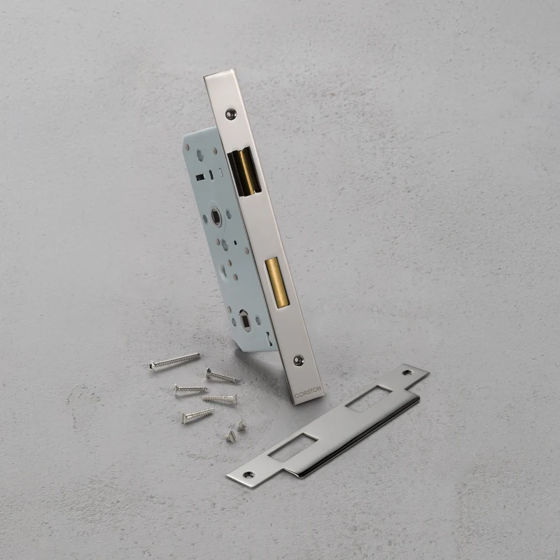 Bathroom Mortice Lock 60mm – Polished Nickel
