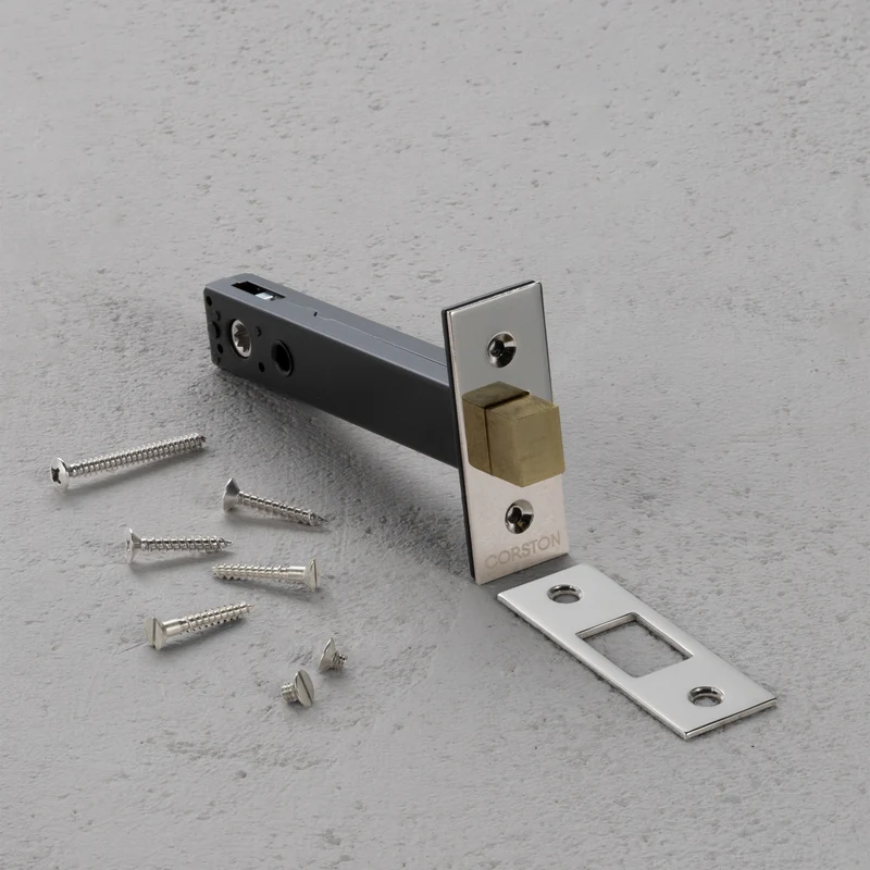 Tubular Lock 100mm – Polished Nickel