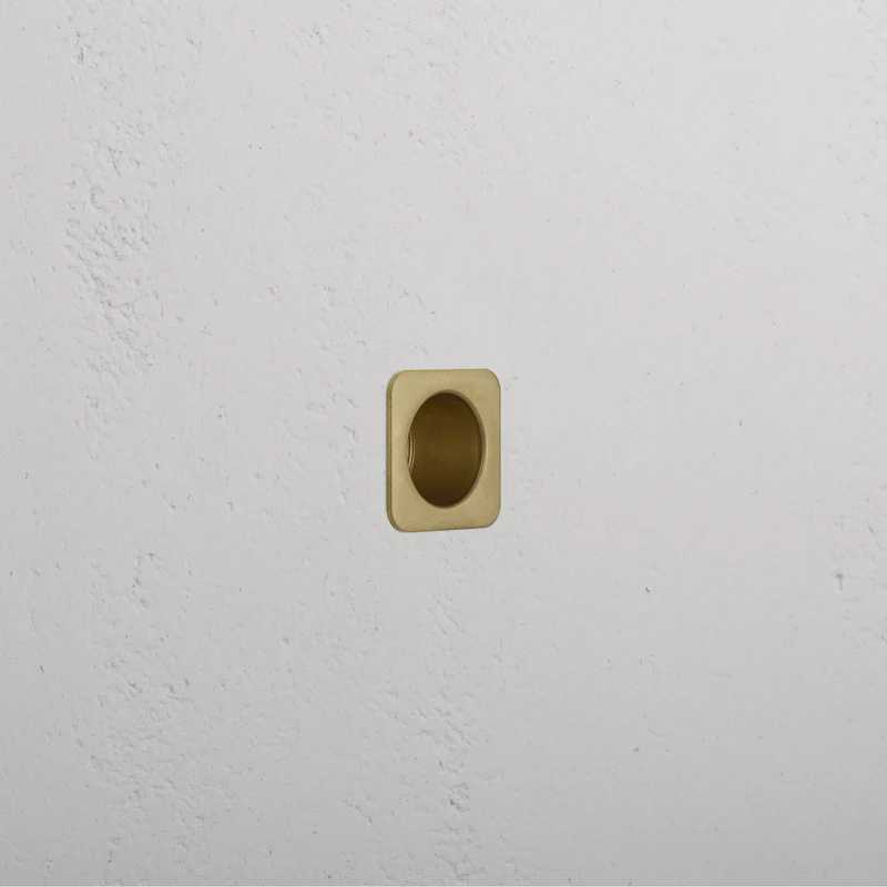 Regent Recessed Edge Pull - Antique Brass