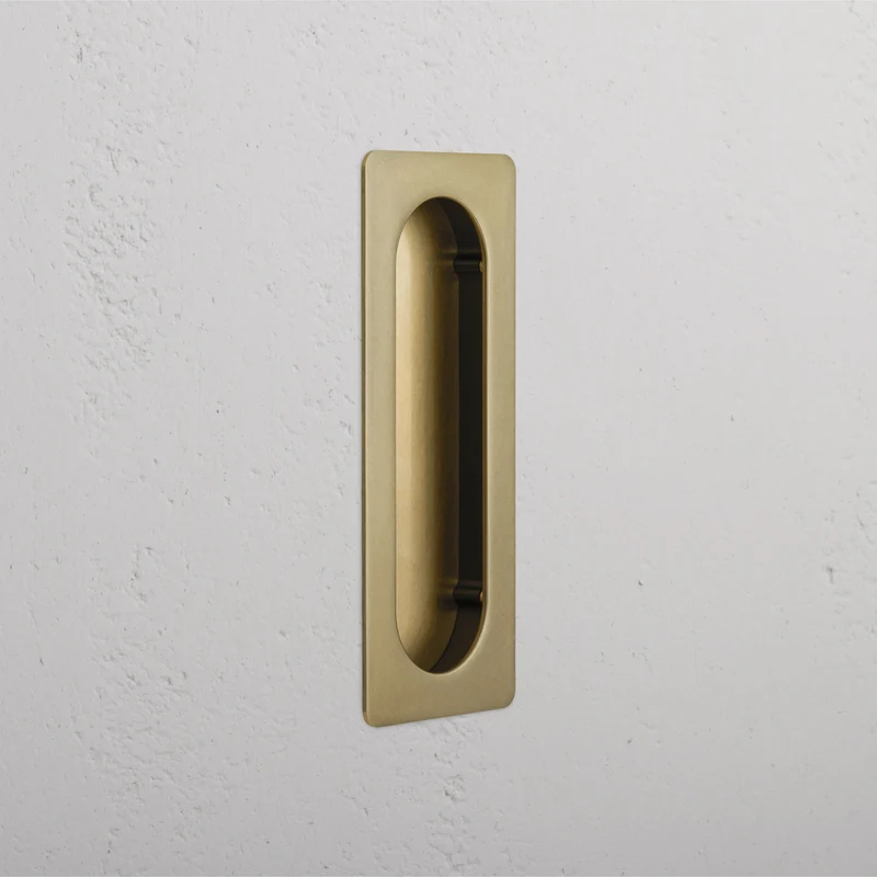 Regent Recessed Medium Pull - Antique Brass