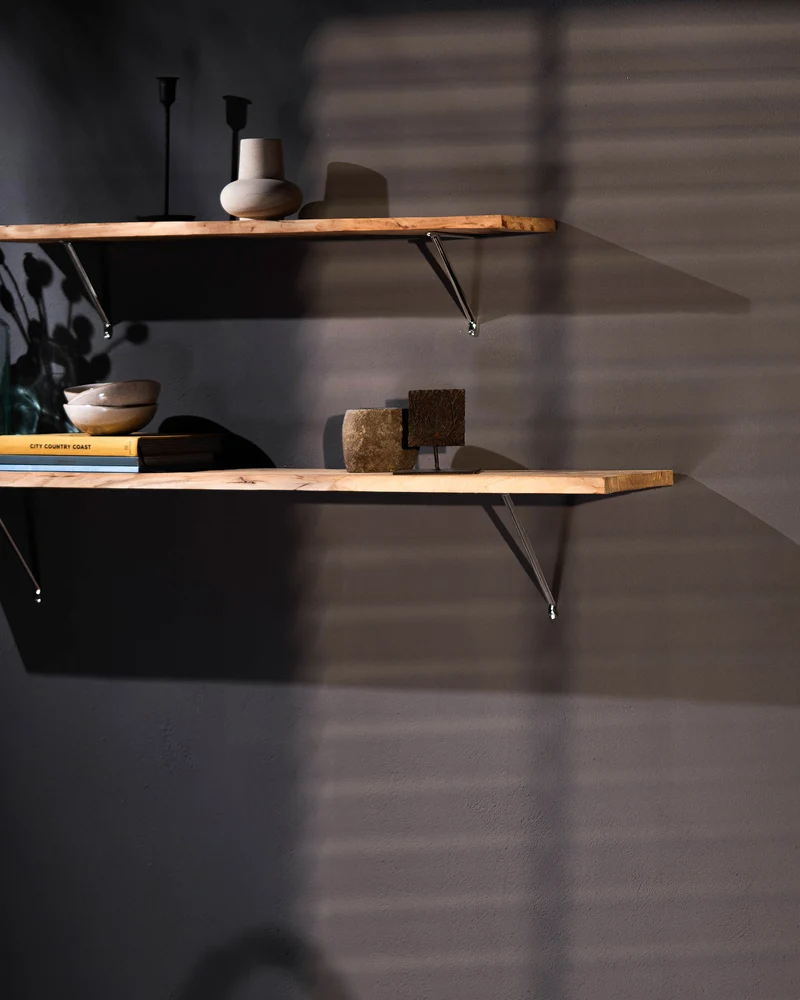 Brixton Shelf Bracket 150mm – Polished Nickel
