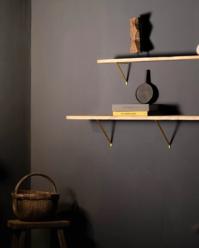 Brixton Shelf Bracket 200mm – Antique Brass