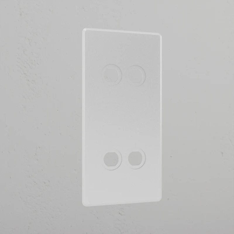 4G Vertical Switch Plate - Clear