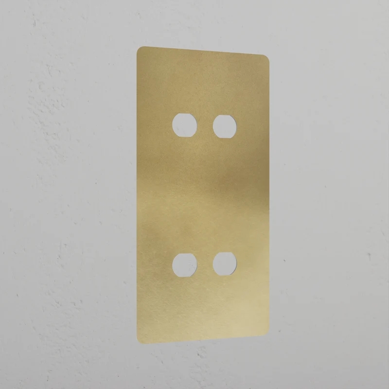 4G Vertical Switch Plate - Antique Brass