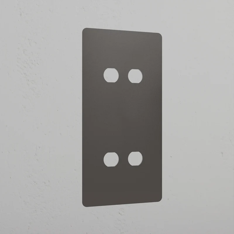 4G Vertical Switch Plate - Bronze
