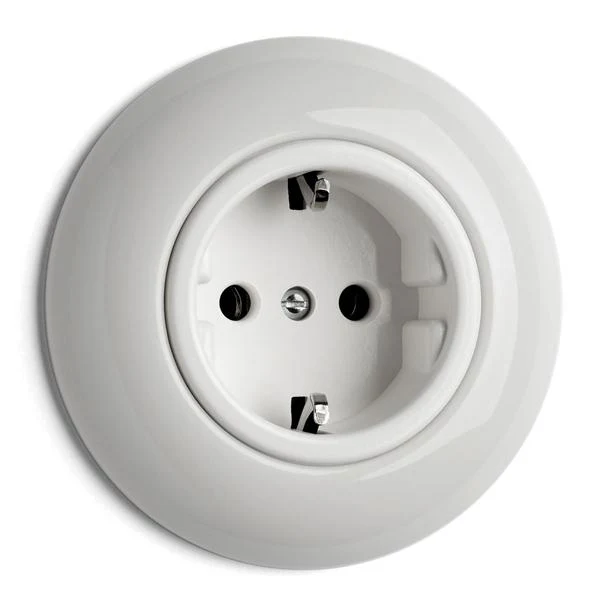 Porslin Eluttag med ring