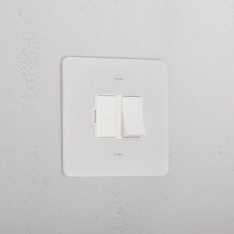 Single Switched Fused Spur (FCU) - Paintable | White