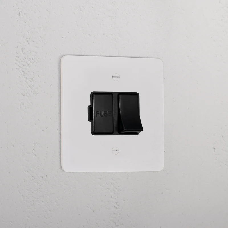 Single Switched Fused Spur (FCU) - Paintable | Black