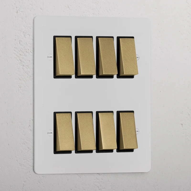 8G Two Way Rocker Switch - Paintable Antique Brass | Black