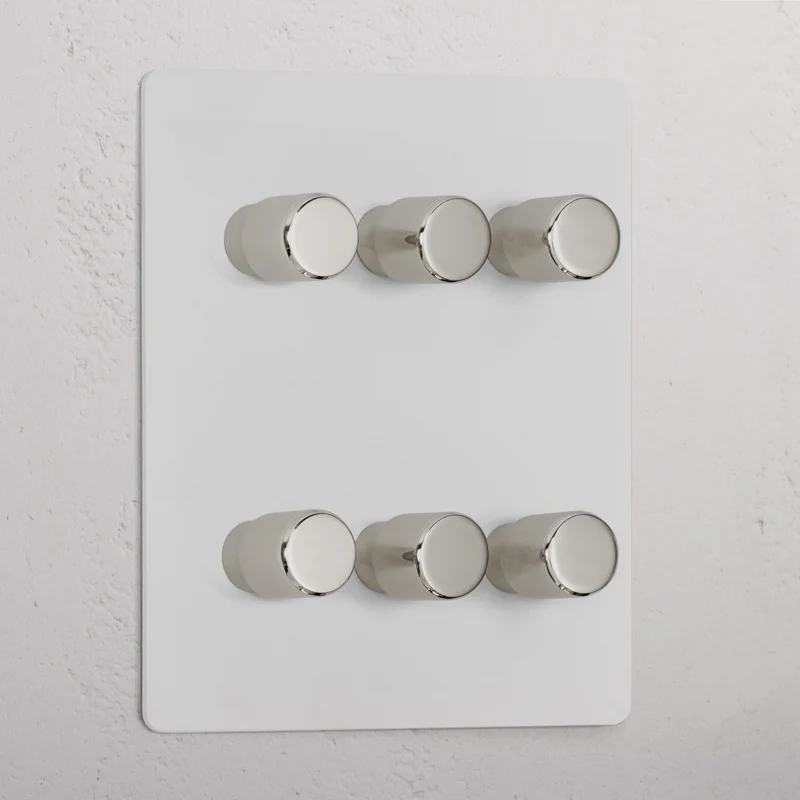 6G Two Way Dimmer Switch - Paintable Polished Nickel