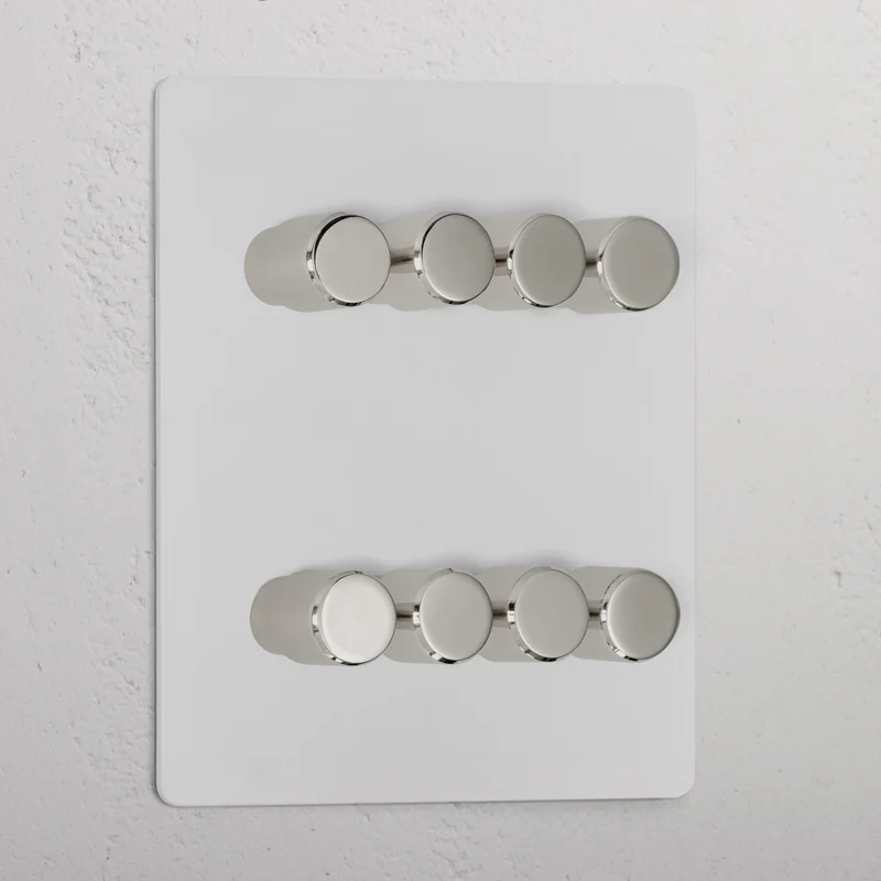 8G Two Way Dimmer Switch - Paintable Polished Nickel
