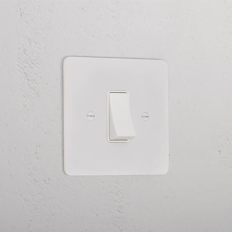 Single 45A Cooker Switch - Paintable | White