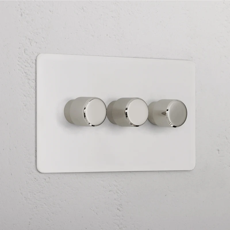 3G Two Way Dimmer Switch - Paintable Polished Nickel