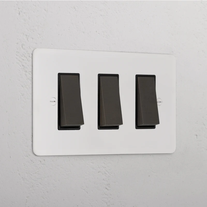3G Two Way Rocker Switch - Paintable Bronze | Black