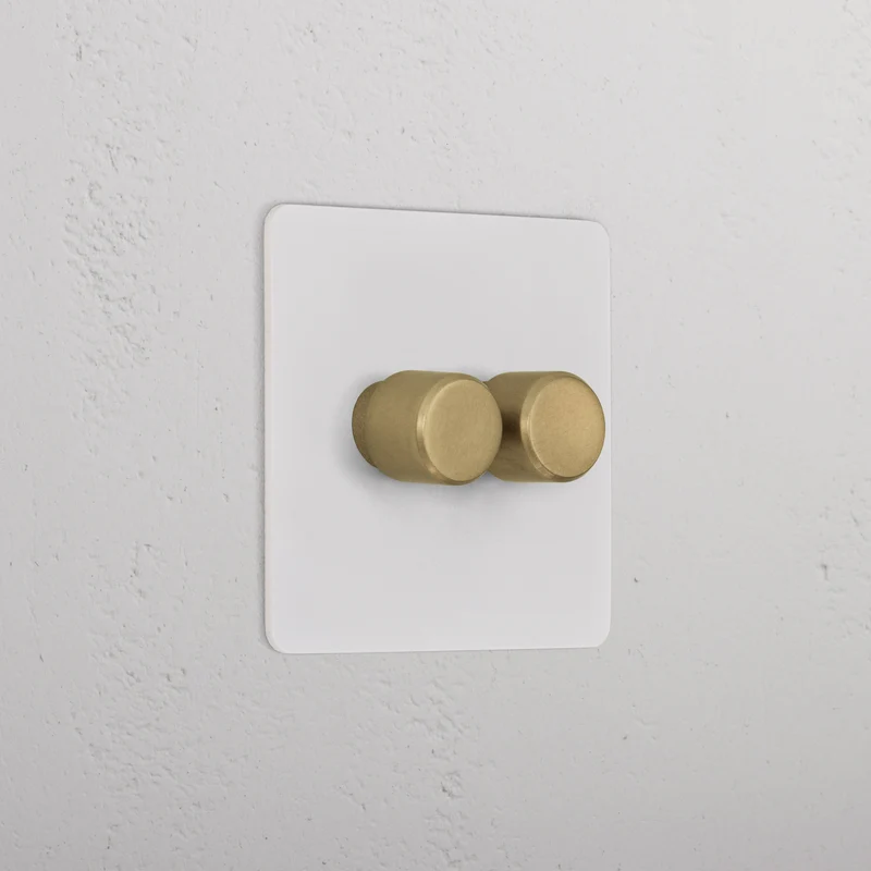 2G Two Way Dimmer Switch - Paintable Antique Brass