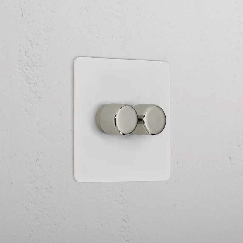 2G Two Way Dimmer Switch - Paintable Polished Nickel