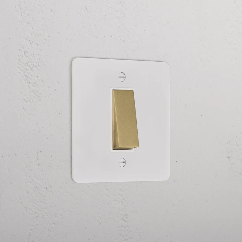 1G Intermediate Rocker Switch - Paintable Antique Brass | White