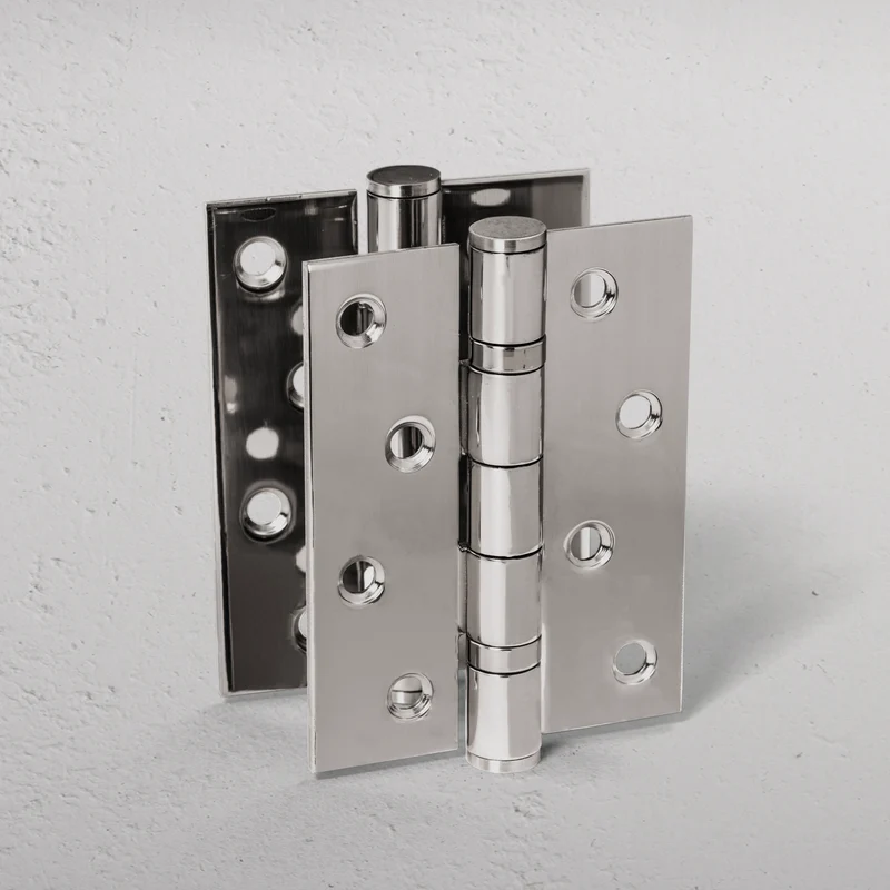 Saxon Steel Door Hinge Pair FR60 - Polished Nickel