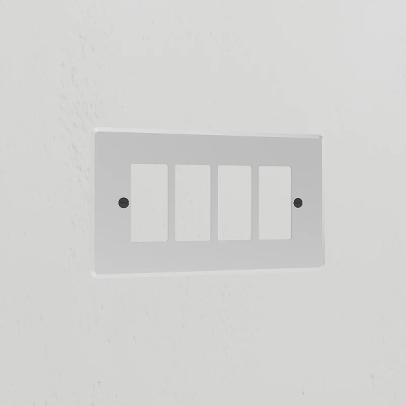4G Rocker Switch Plate - Clear Black