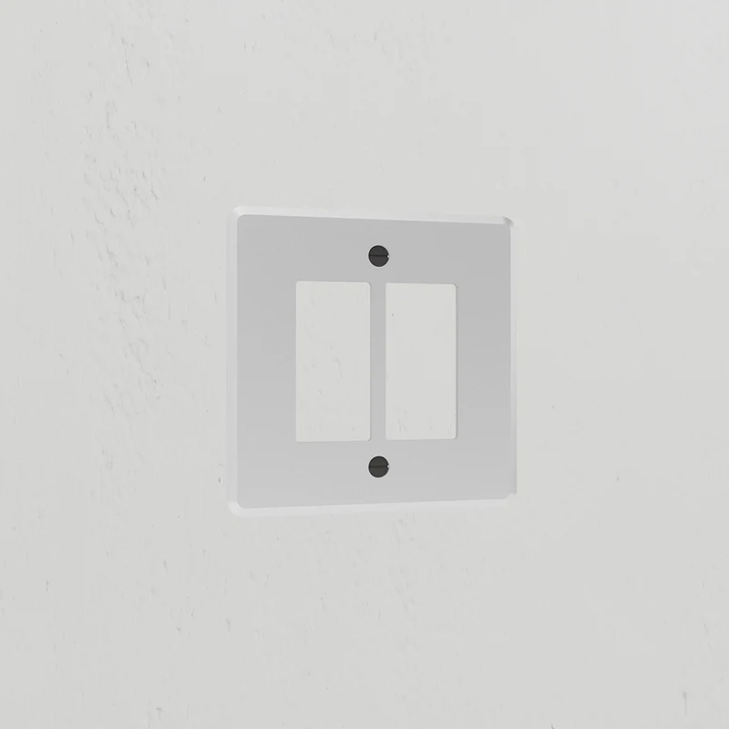 2G Rocker Switch Plate - Clear Black