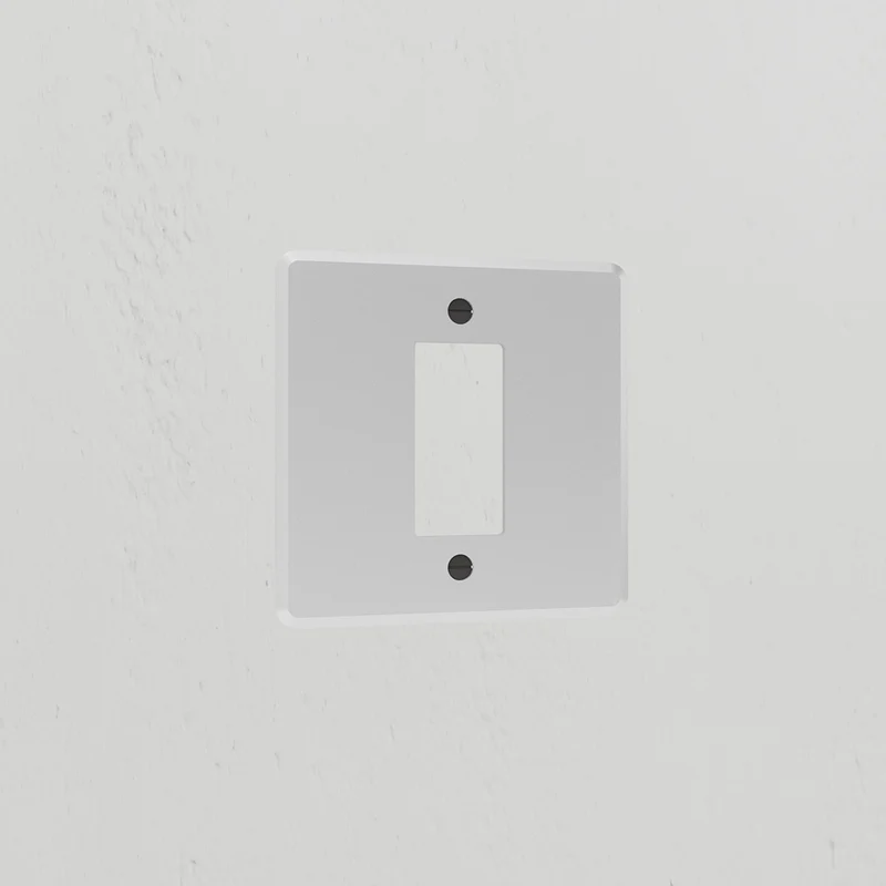 1G Rocker Switch Plate - Clear Black