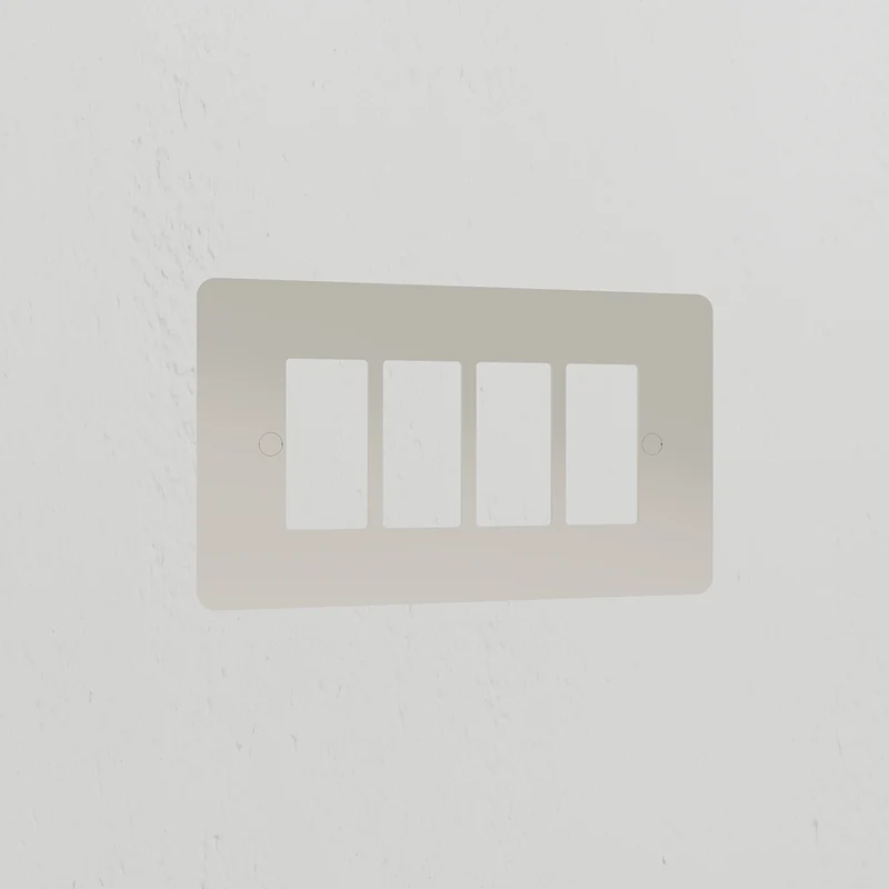 4G Rocker Switch Plate - Polished Nickel
