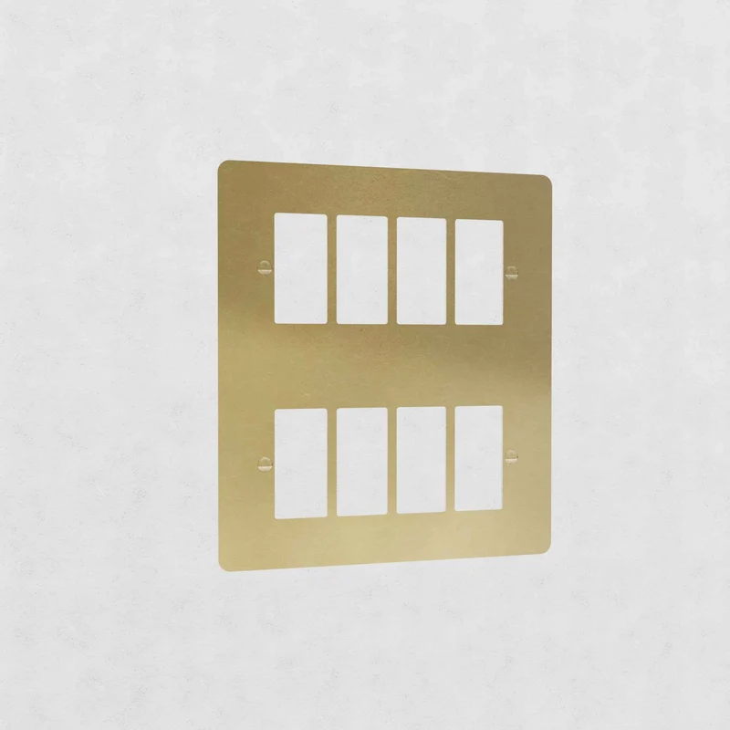 8G Rocker Switch Plate - Antique Brass