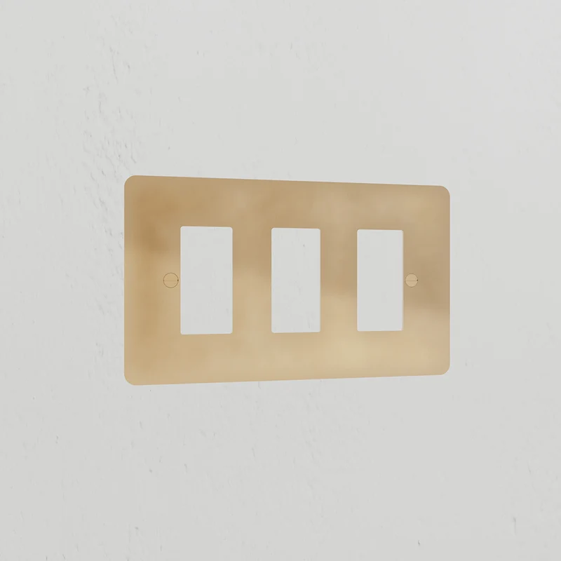 3G Rocker Switch Plate - Antique Brass