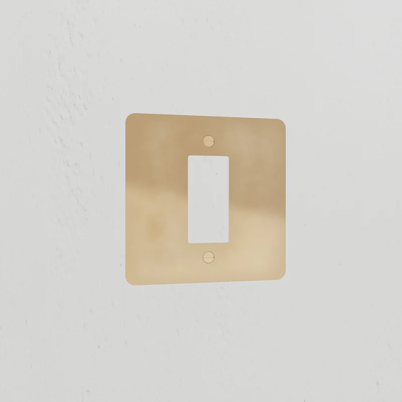 1G Rocker Switch Plate - Antique Brass