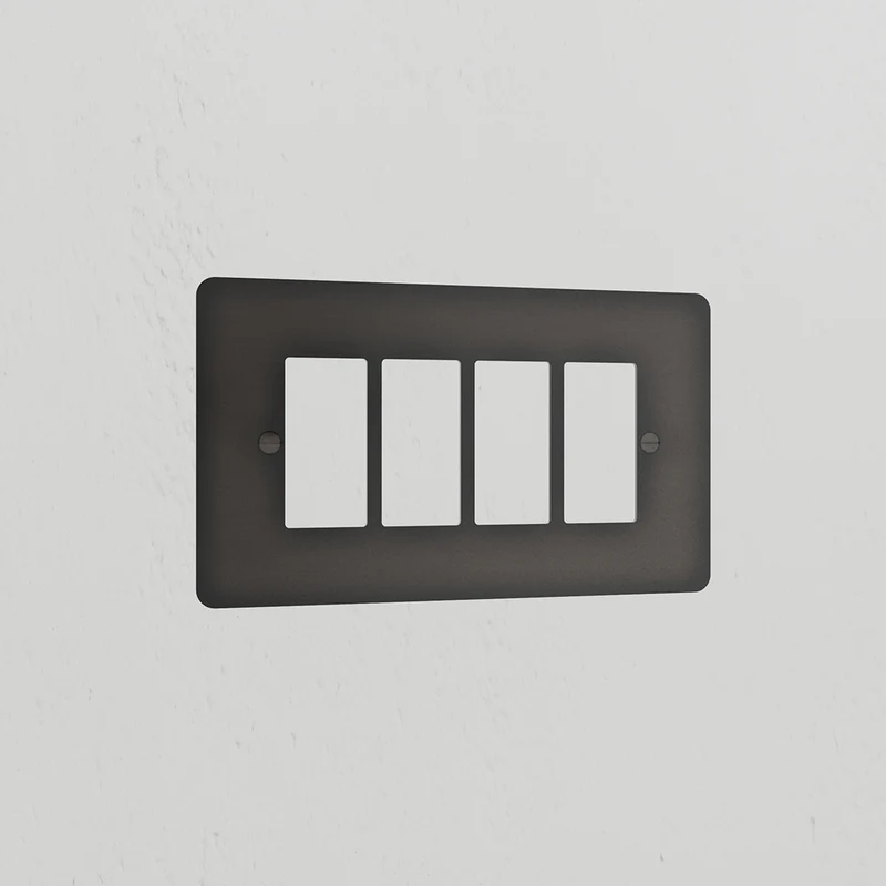 4G Rocker Switch Plate - Bronze