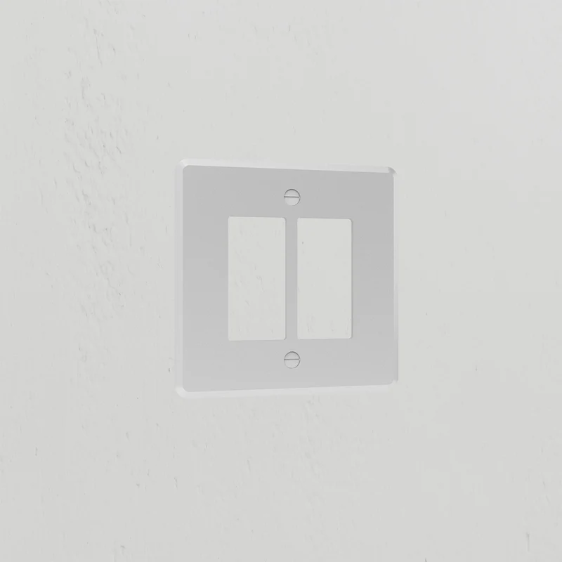 2G Rocker Switch Plate - Clear White