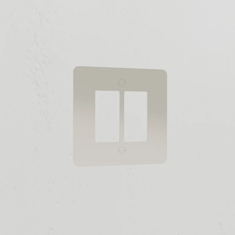 2G Rocker Switch Plate - Polished Nickel