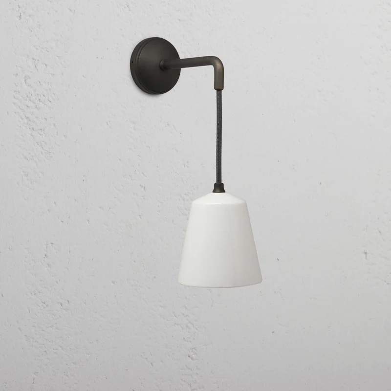 Richmond Small Hanging Wall Light Fine Porcelain - Bronze