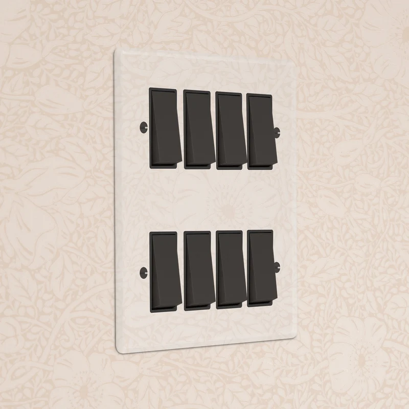 8G Two Way Rocker Switch - Clear Bronze | Black