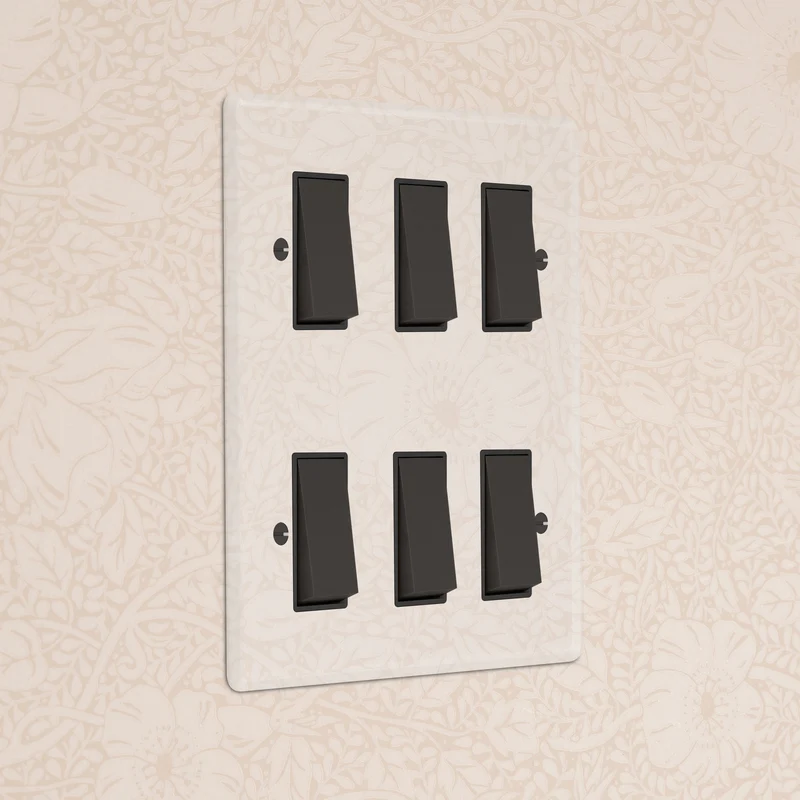 6G Two Way Rocker Switch - Clear Bronze | Black