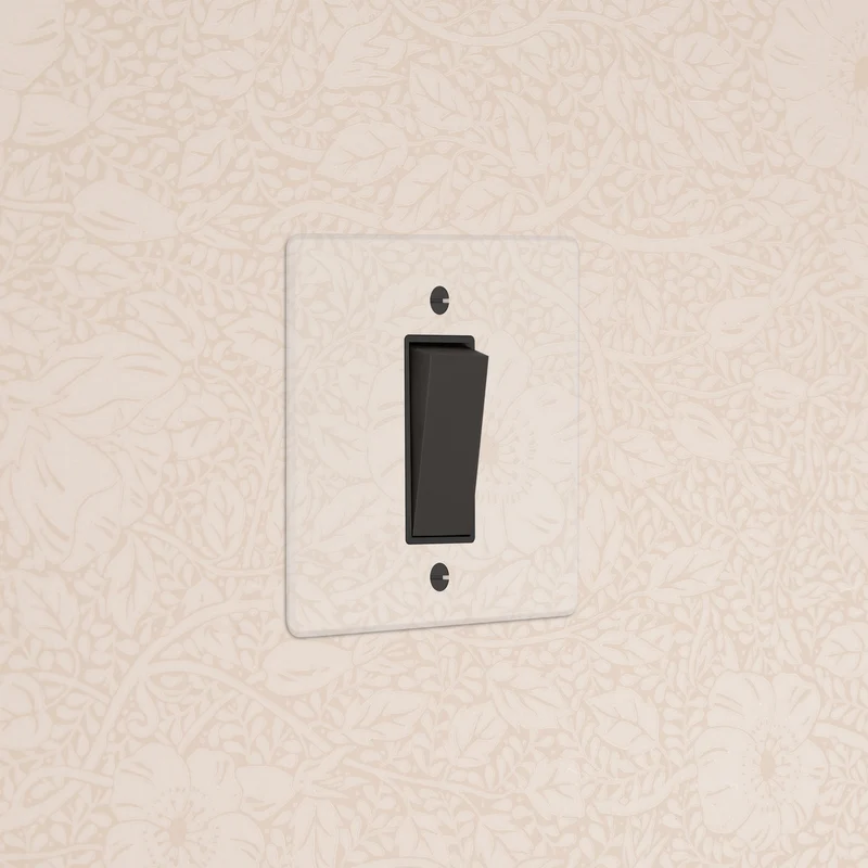 1G Retractive Rocker Switch - Clear Bronze | Black