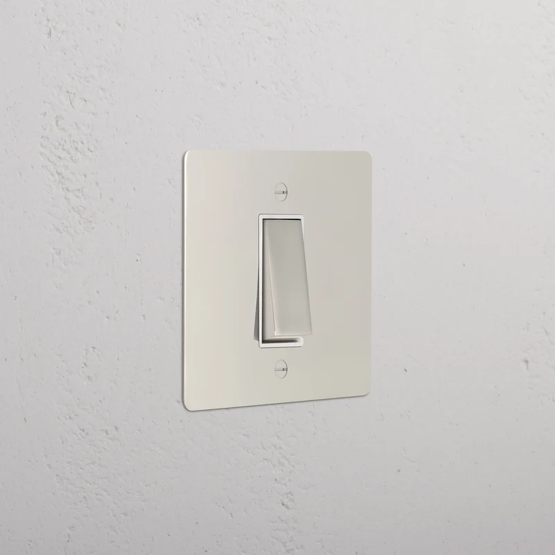 1G Intermediate Rocker Switch - Polished Nickel | White