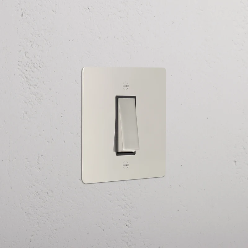 1G Intermediate Rocker Switch - Polished Nickel | Black